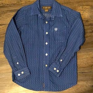 Boys Ariat button down western shirt, size XS (7)